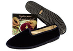Men's blue velvet slippers