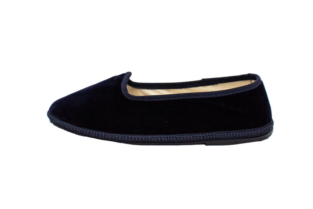 Men's blue velvet slippers