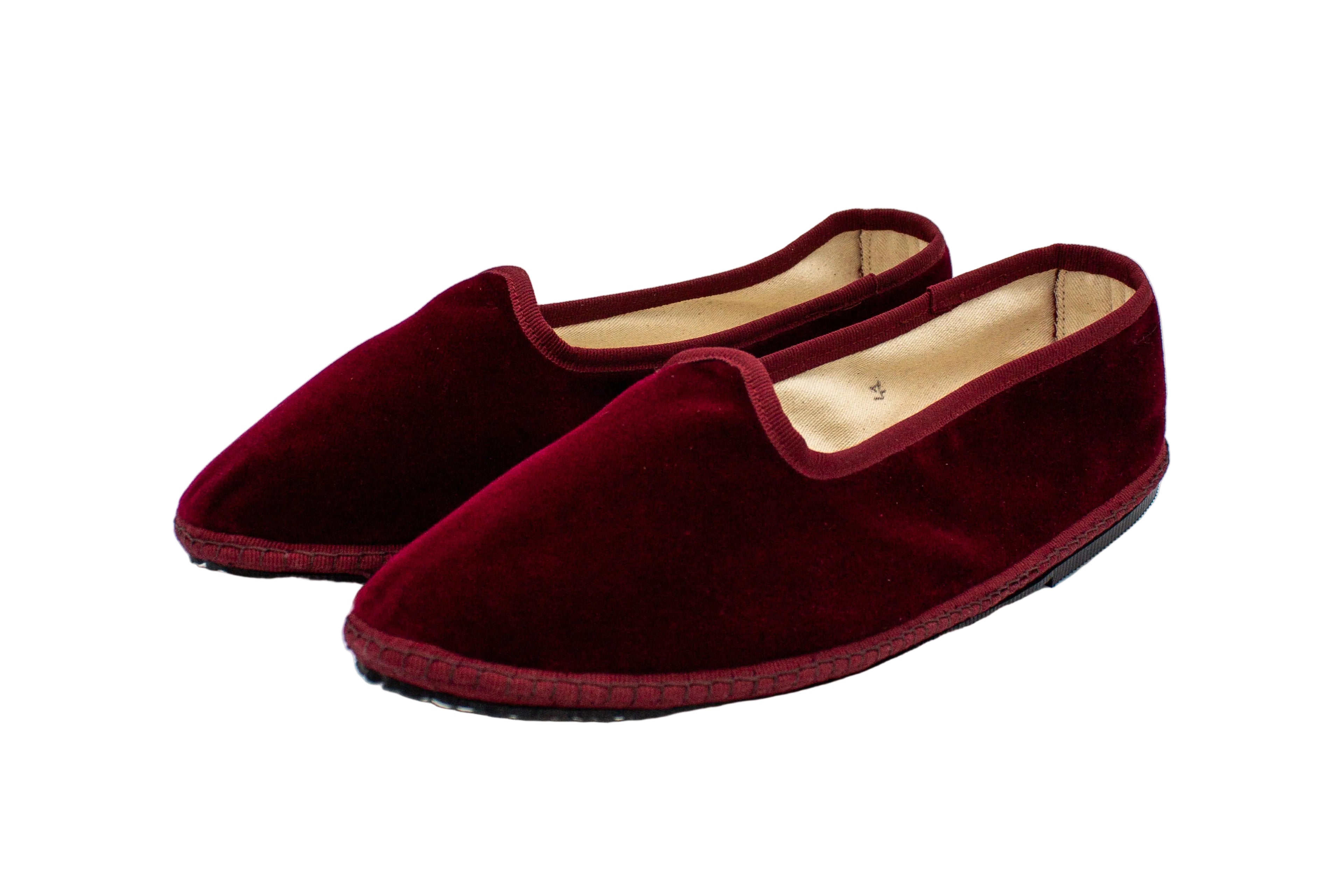 Friulane uomo in velluto bordeaux
