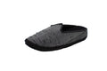 Gray silk wedge clogs
