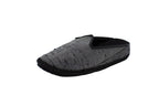 Gray silk wedge clogs