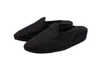 Friulane sabot con zeppa in seta nero