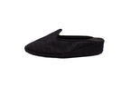 Friulane sabot con zeppa in seta nero