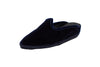 Friulane sabot con zeppa in velluto blu