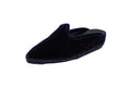 Friulane sabot con zeppa in velluto blu