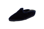 Friulane sabot con zeppa in velluto blu