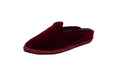 Friulane sabot con zeppa in velluto bordeaux