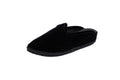 Black velvet wedge clogs