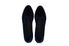 Friulane con zeppa in velluto blu