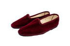 Women's bordeaux velvet slippers
