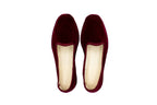 Women's bordeaux velvet slippers