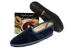 Women's sugar paper blue velvet slippers