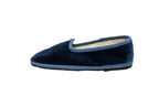 Women's sugar paper blue velvet slippers