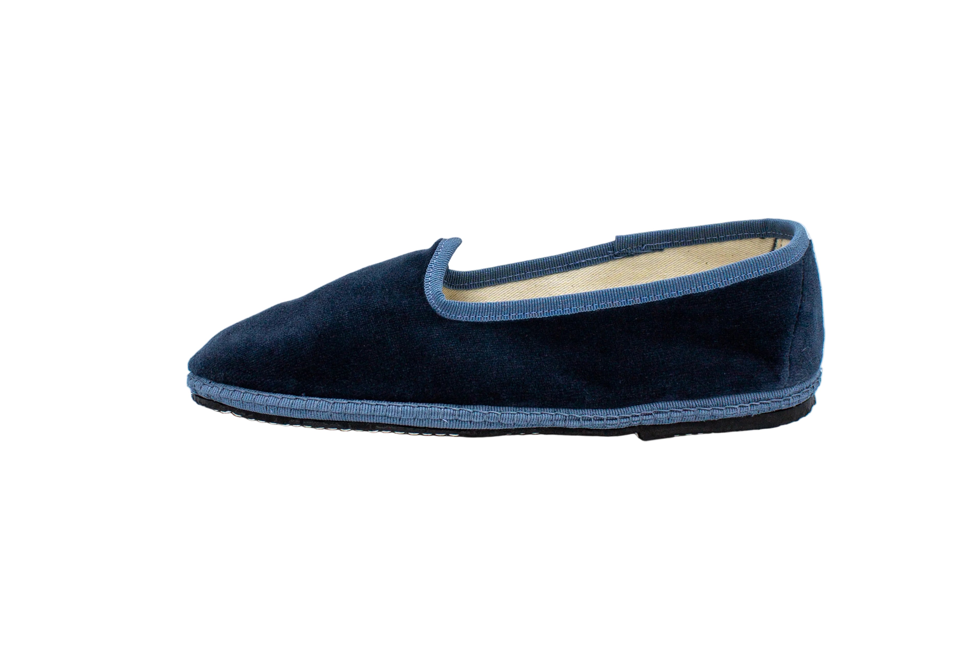 Women's sugar paper blue velvet slippers