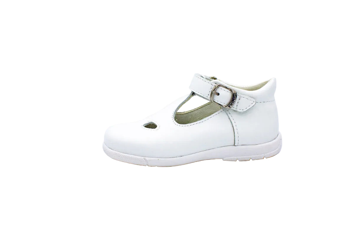Scarpe primi passi con velcro bianco