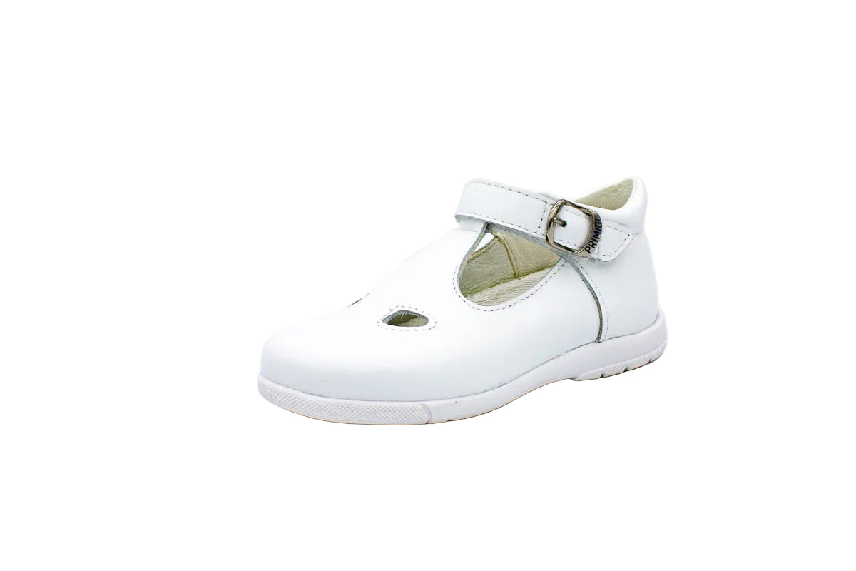Scarpe primi passi con velcro bianco