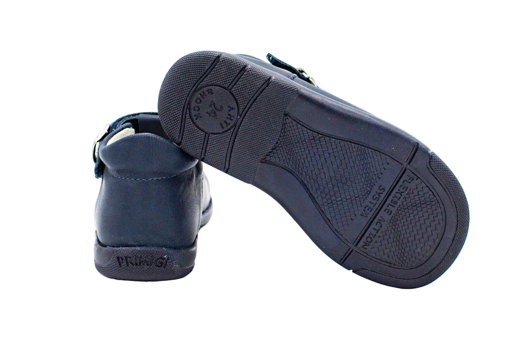 Scarpe primi passi con velcro blu