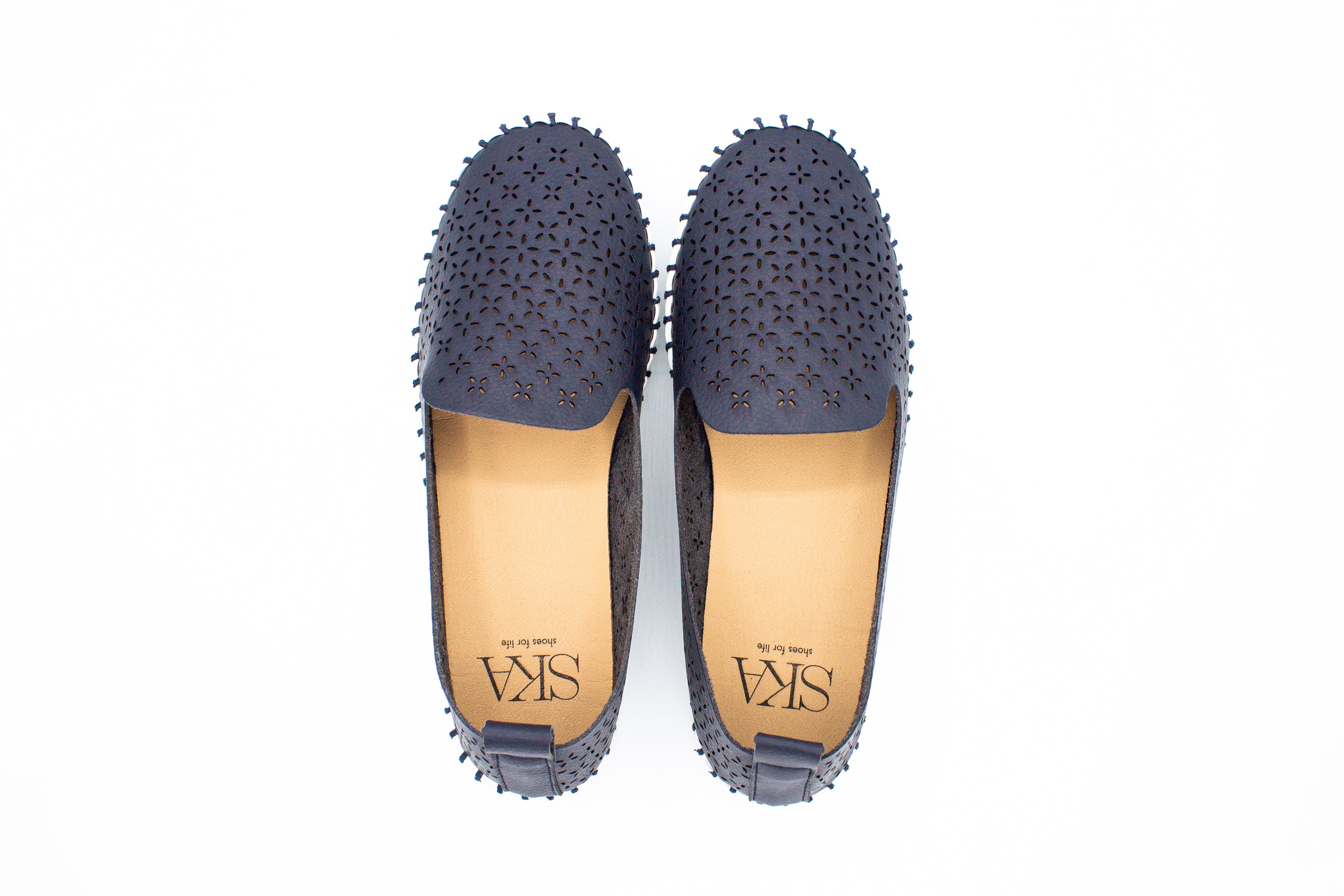 Slip on traforate Pia blu