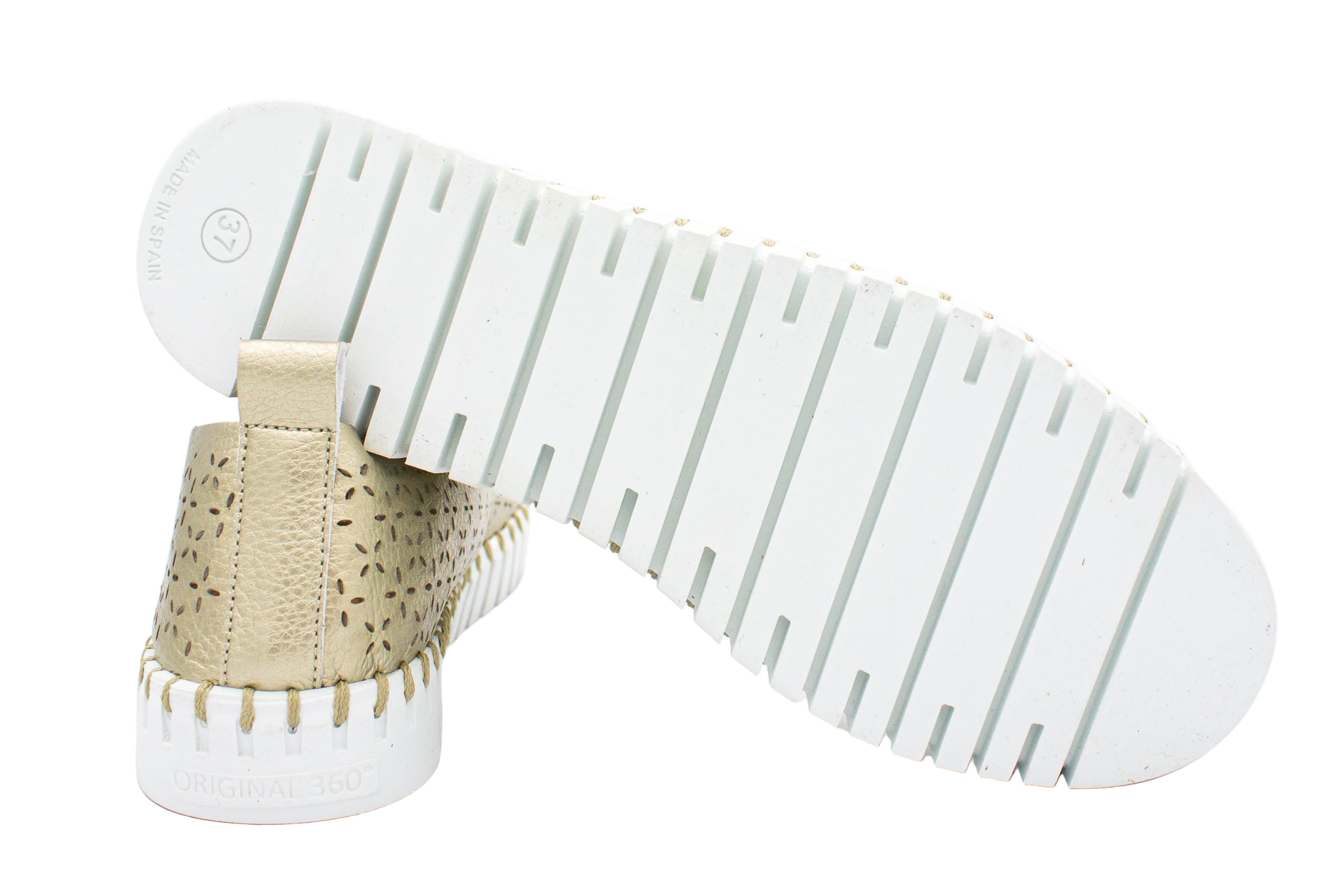 Slip on traforate Pia platino