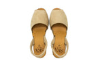 Creta Minorcan in nubuck with taupe wedge