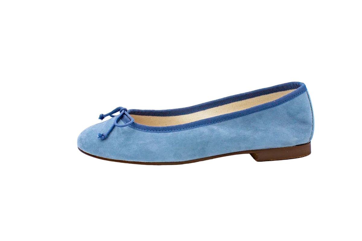 Ballerine Emma in camoscio azzurro