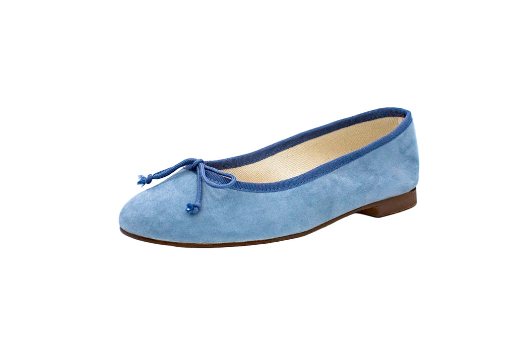 Ballerine Emma in camoscio azzurro