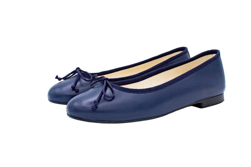 Ballerine Emma in pelle blu