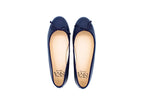 Ballerine Emma in pelle blu