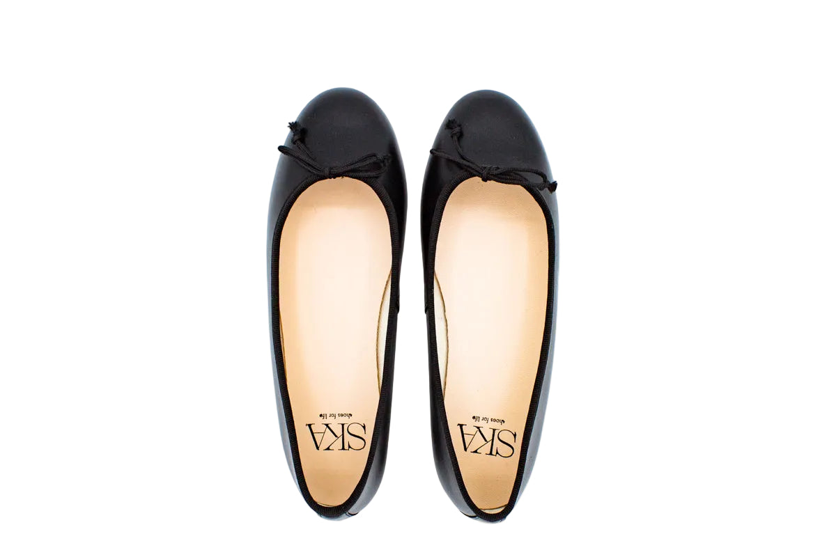 Ballerine Emma in pelle nero