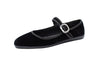 Foxy Black slippers with strap
