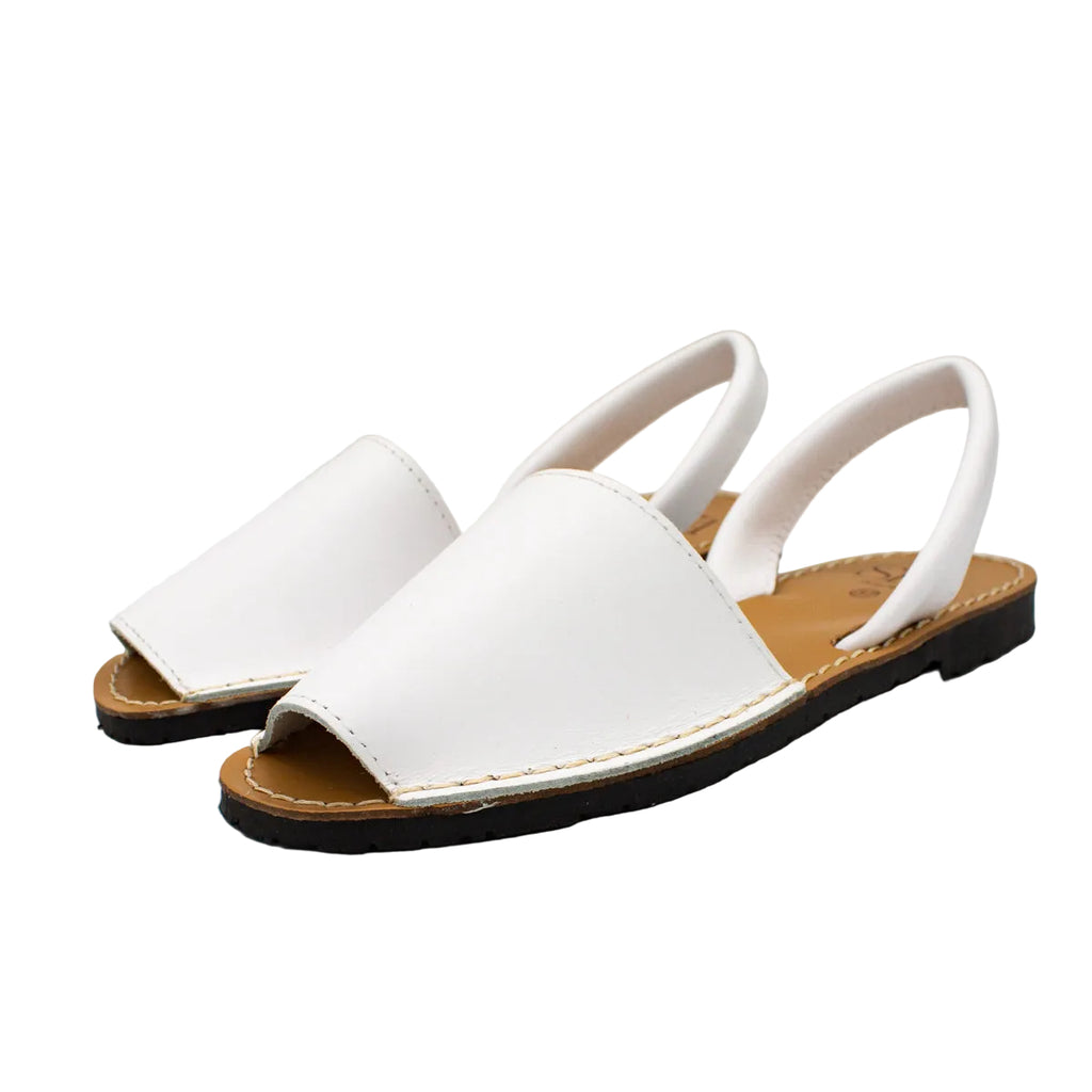 Minorchine Ibiza in pelle bianco