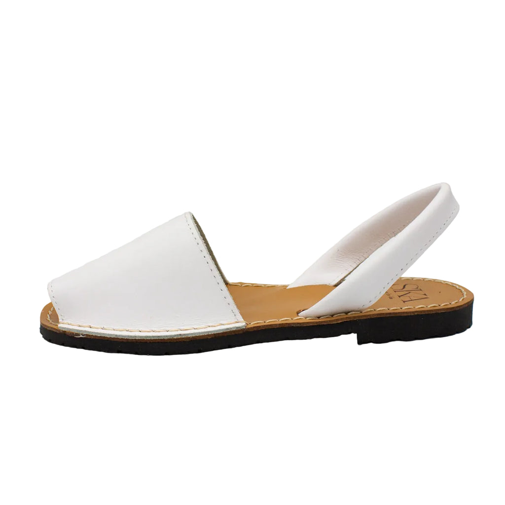 Minorchine Ibiza in pelle bianco