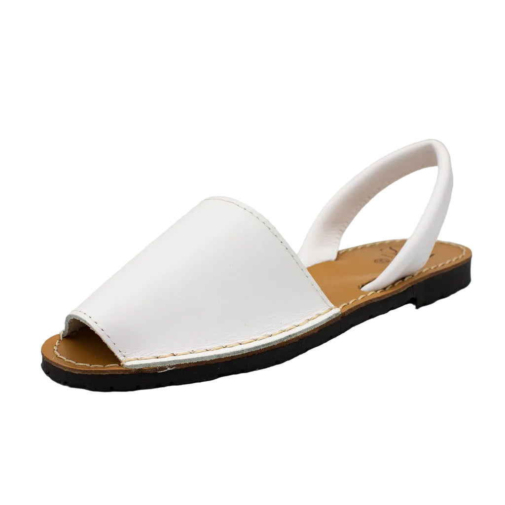 Minorchine Ibiza in pelle bianco