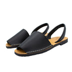Minorchine Ibiza in pelle nero