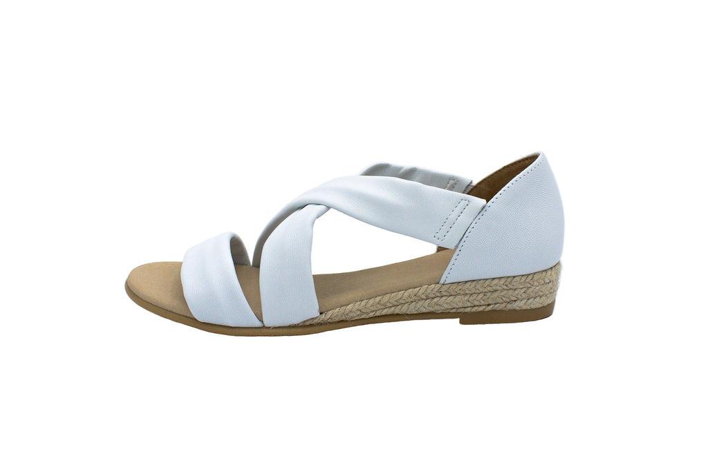 Sandali incrociati in nappa Isabella bianco