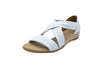 Isabella White crossover sandals in nappa