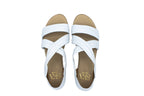 Sandali incrociati in nappa Isabella bianco