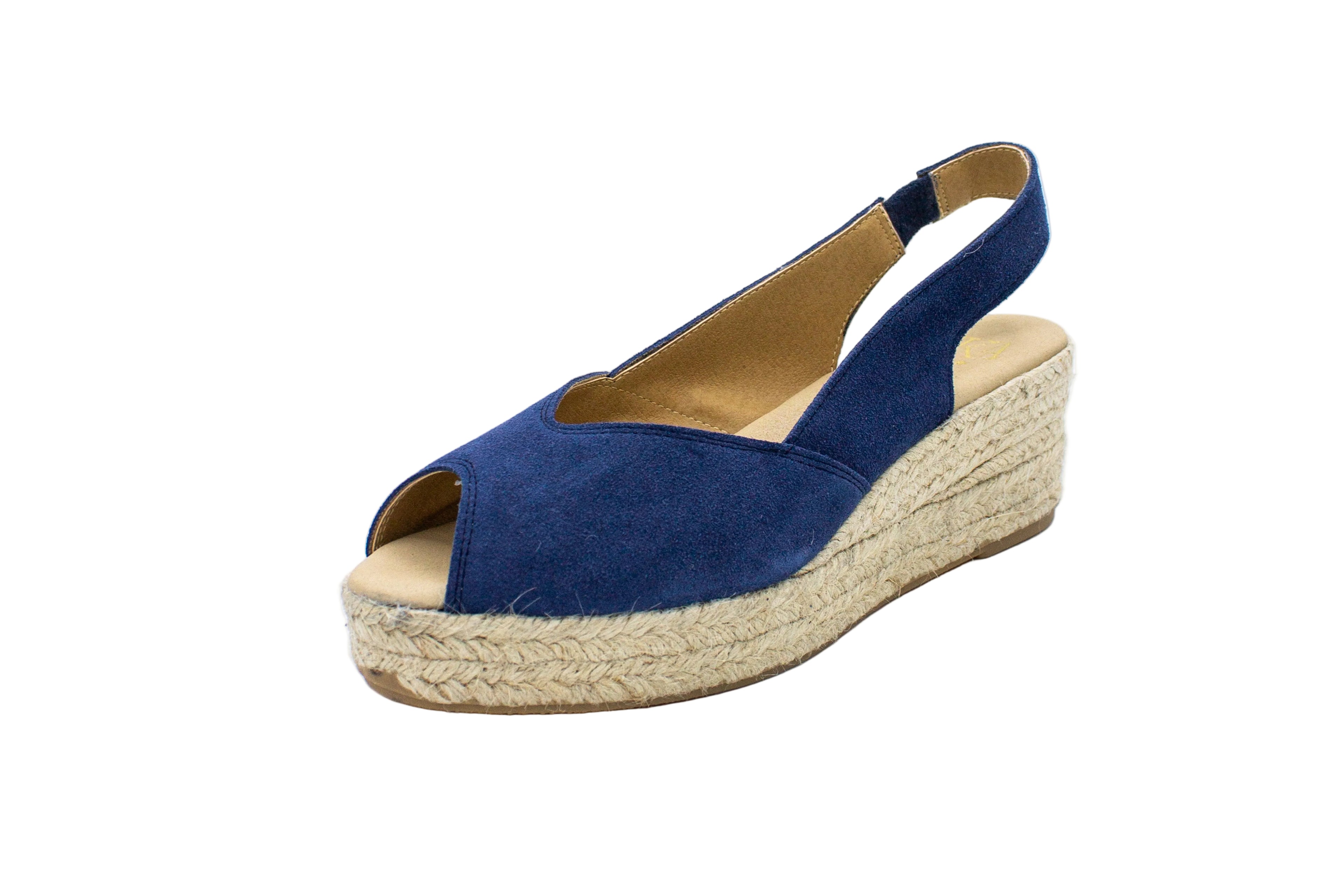 Espadrillas Santa Pola in camoscio blu