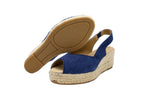 Espadrillas Santa Pola in camoscio blu