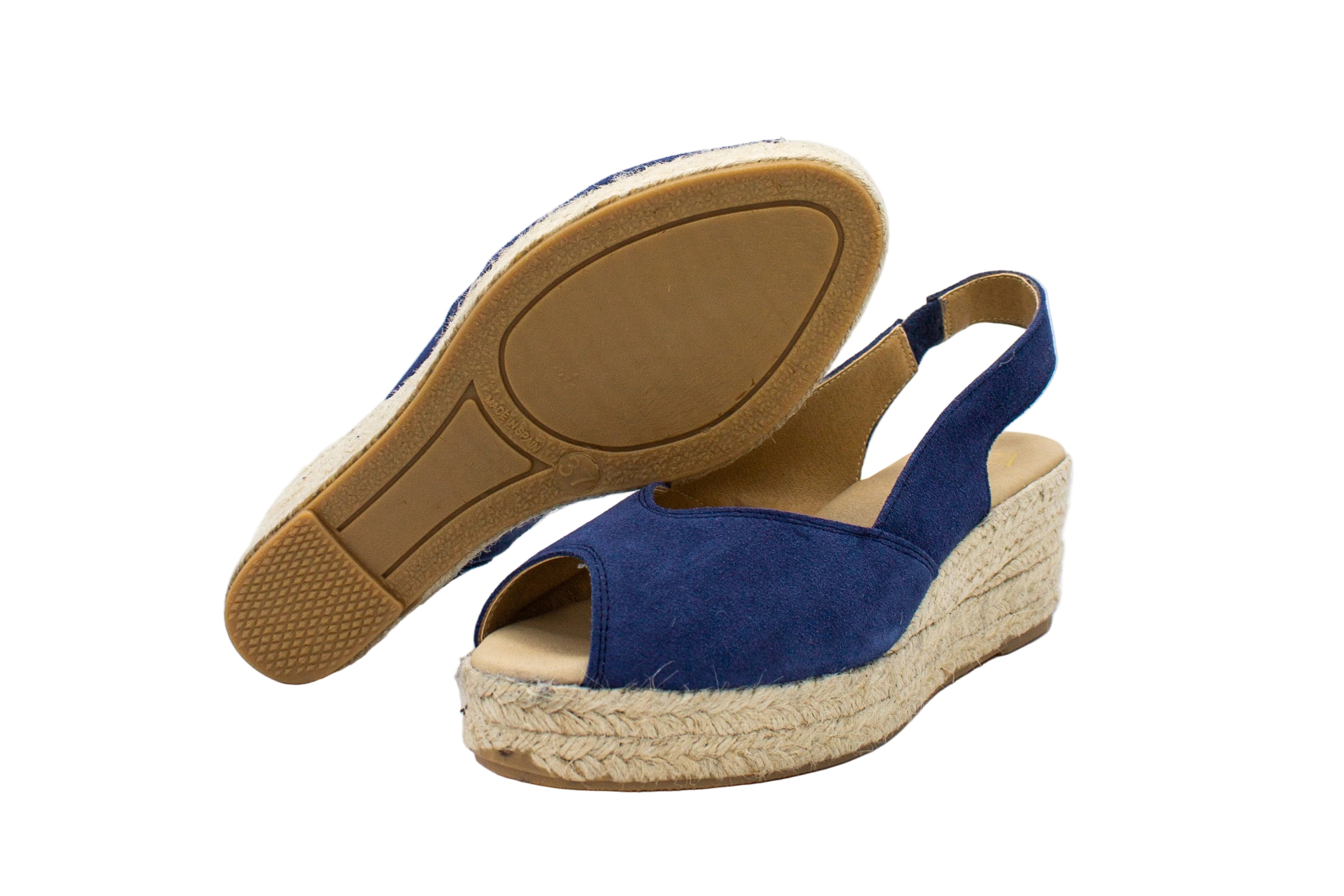 Espadrillas Santa Pola in camoscio blu