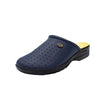 Ciabatte sanitarie in pelle traforata blu