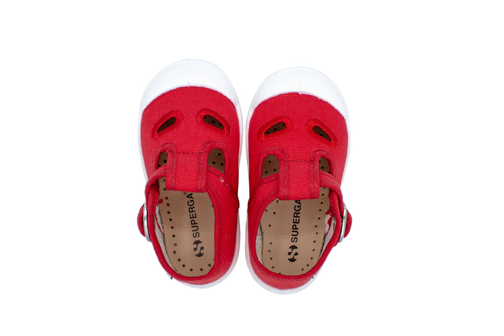 Sandali primi passi in cotone rosso