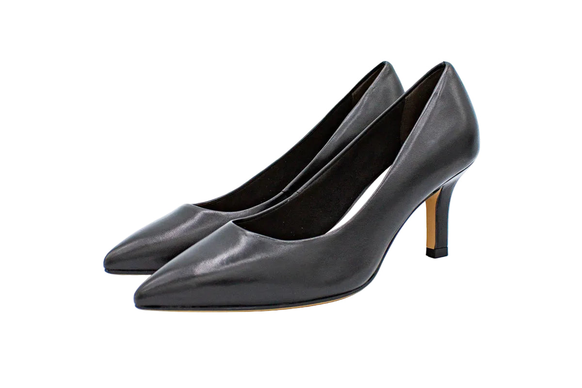 Decolleté in pelle nero