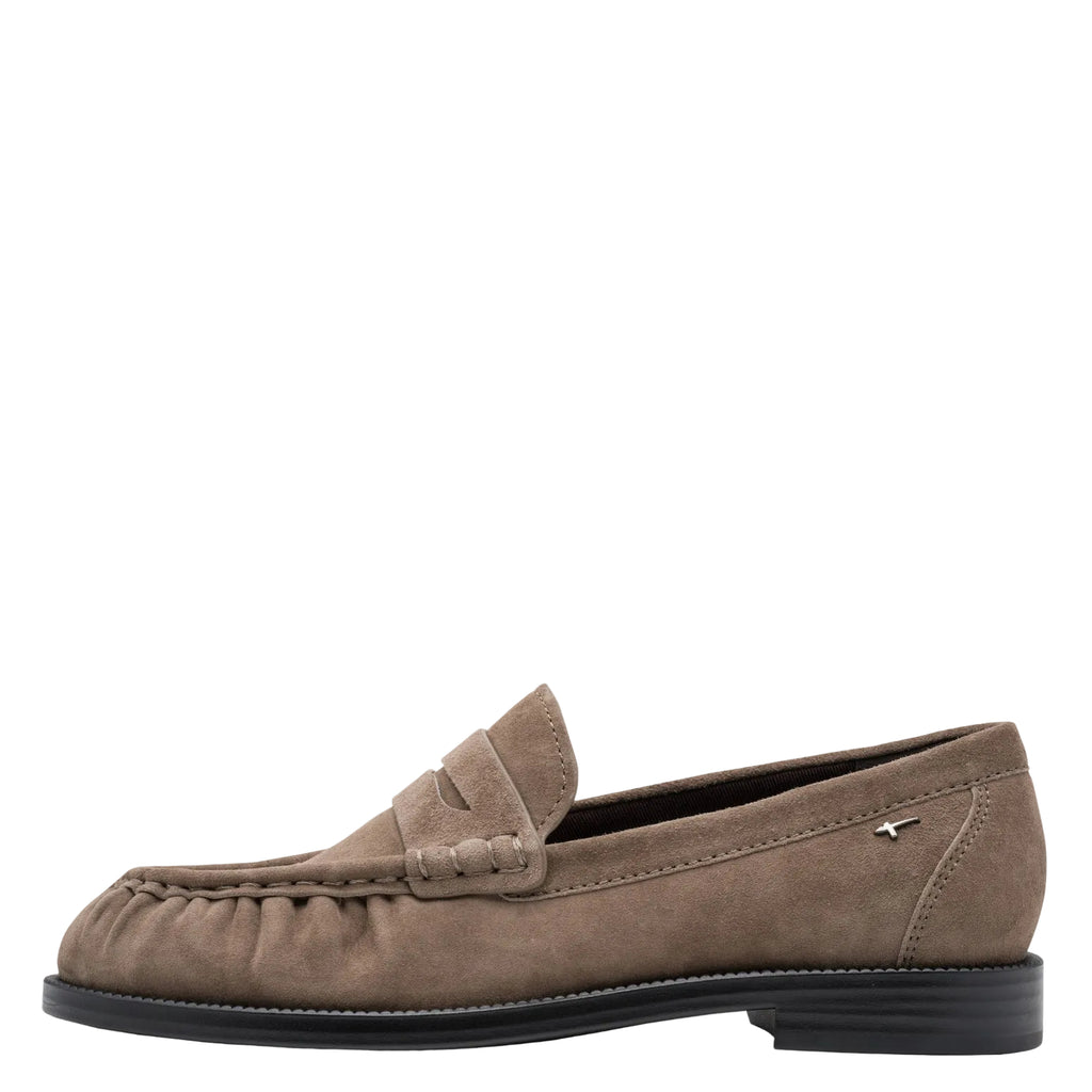 Mocassini Arricciati Donna Scamosciati Beige