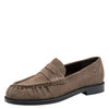 Mocassini Arricciati Donna Scamosciati Beige