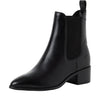 Stivaletti Chelsea Donna con Tacco in Pelle Nera