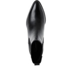 Stivaletti Chelsea Donna con Tacco in Pelle Nera