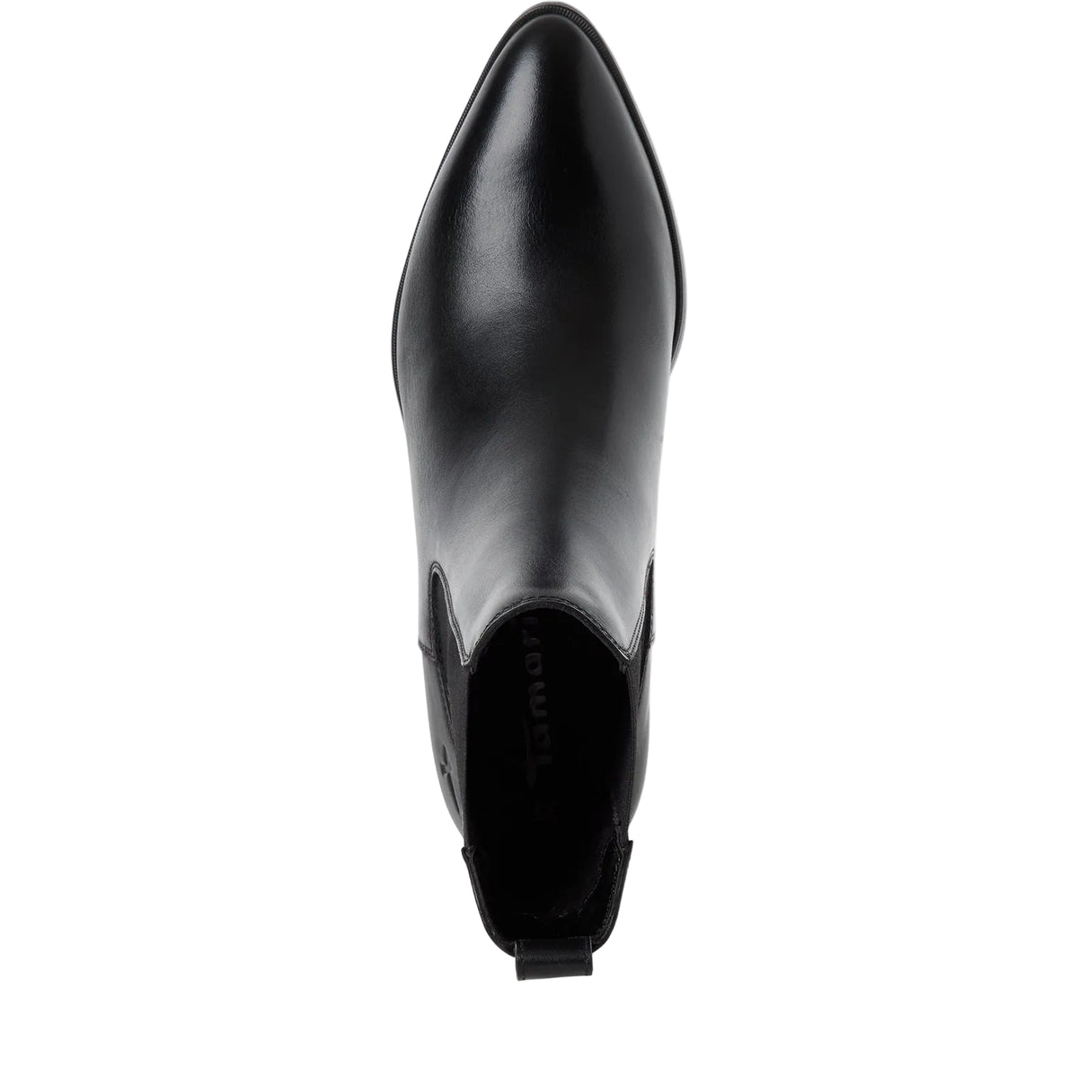 Stivaletti Chelsea Donna con Tacco in Pelle Nera