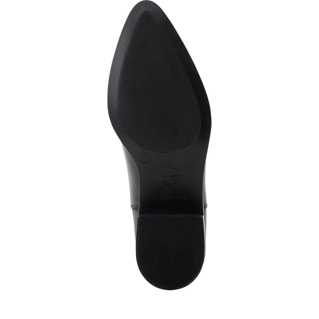 Stivaletti Chelsea Donna con Tacco in Pelle Nera