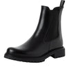 Stivaletti Chelsea Donna con Tacco Basso in Pelle Nera